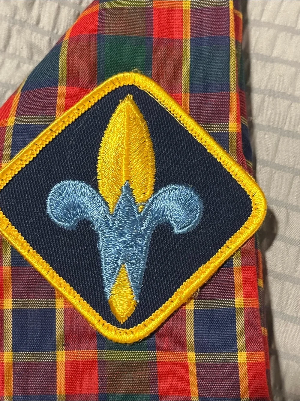 BSA Cub Scouts Plaid Neckerchief Bandana Scarf Uniform Accessory